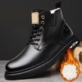 thumbnail image 5 of AUDeals Mens Leather High Top Combat Boots Water Resistant Lace Up Hiking Chukka Boots (Bronze, 8.5), 5 of 5