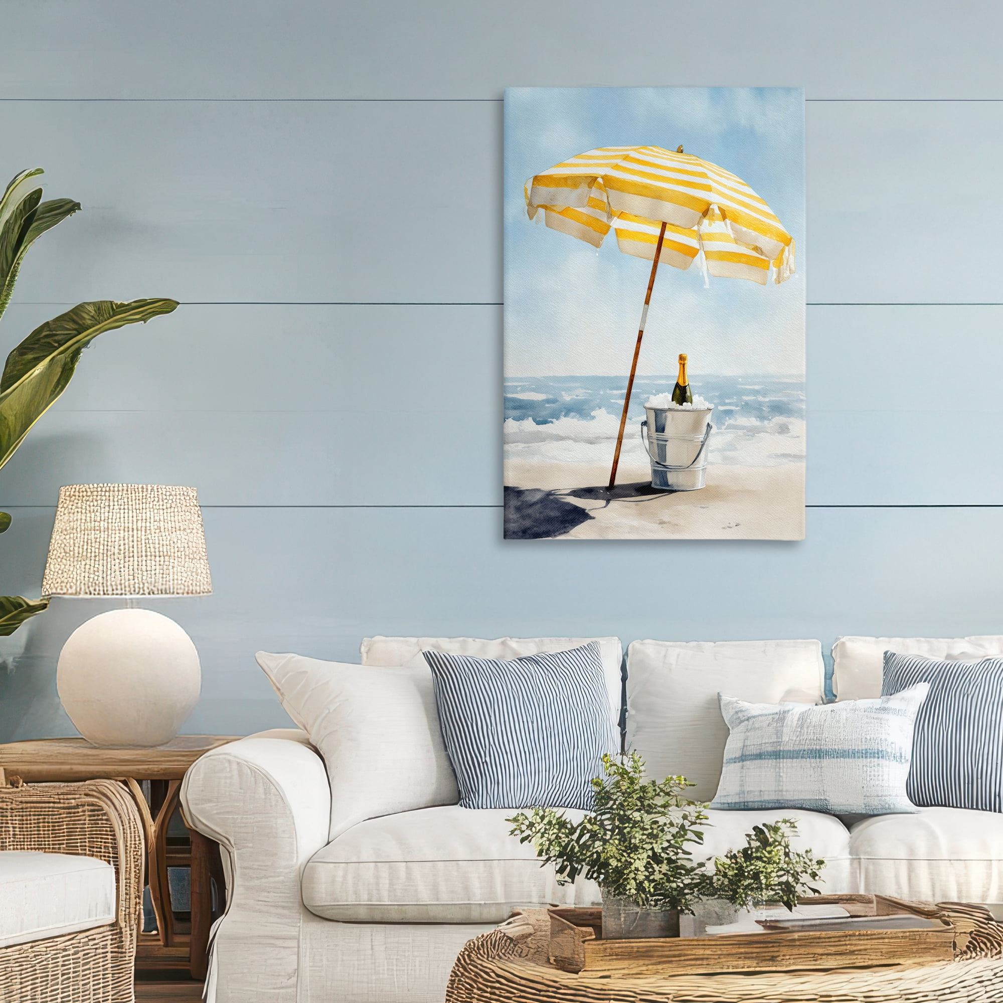 Stupell Industries Sunshine Celebration at Seaside Canvas Wall Art, design by Petal Prints Design