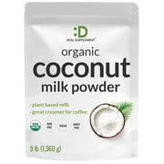 Unsweetened Organic Coconut Milk Powder, 3Lbs  Dairy Free Creamer Alternative  Sugar Free Raw Flavor  Rich Source Of Mct Oil  Great For Coffee Or Tea  Non-Gmo, Plant Based, Keto