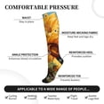 thumbnail image 3 of Lsque Sunflower Blue Sky Pattern Sport Compression Socks for Men & Women 15-20 mmHg Knee High Nurse Pregnant Running Medical and Travel Athletic, 3 of 6