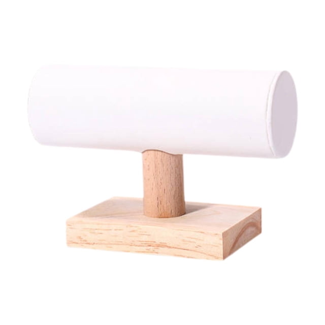 Soporte para pulseras, organizador de joyas, soporte de mesa con barra en T, estante de almacenamiento de joyas para Blanco