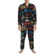 thumbnail image 3 of Balery Basketball Pijama para Hombre de Dos Piezas con Manga Larga, Conjunto de Dormir y Descanso Suave con Bolsillos-Large, 3 of 7