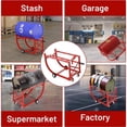 thumbnail image 6 of Reykilor 55 Gallon Drum Cradle, 600 lbs Capacity Steel Drum Dolly w/Retractable Drawbar & Wheels,Oil Drum Stand Drum Rack,Movable Drum Handling Cradle, 6 of 7
