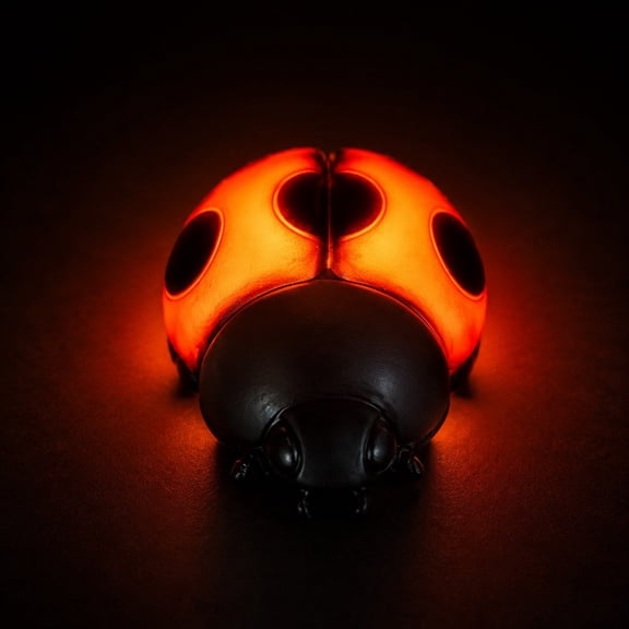 Celsvanis Ladybug Night Light Lighted Decorative USB Powered Glowing Lamp for Bedroom Hallway Entryway Desk Living Room Interior Decor Gift 6.5"