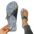 thumbnail image 4 of Samdudou Slide Sandals Open Toe Denim Fabric Toe Ring Flat Thong Summer Casual Beach Pool Ladies Vacation Style Footwear Outdoor Daily Wear Lightweight Soft Trendy Design, 4 of 9