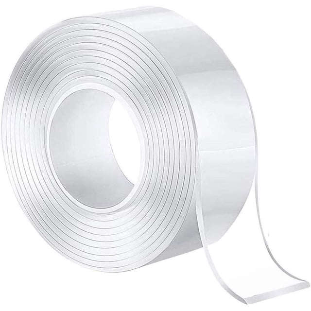 Reutilizable Nano Tape, Nano Cinta Adhesiva de Doble Cara Lavable Sin Rastros, Almohadillas de Gel Antideslizantes, para Pared, Cocina, Alfombra, Fijación de Fotos (500CM)
