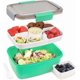 thumbnail image 1 of Bento Box 2000ML, Lunch Box Salad Lunch Container To Go with 4 Compartment Tray, Salad Bowl with Dressing Container, Meal Prep to Go Containers,Green, 1 of 5