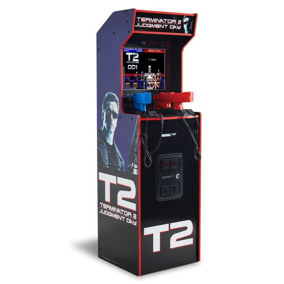 Arcade1Up Terminator 2 Deluxe Arcade Machine – 17" Color Screen, Real-Feel Arcade Light Guns, Wi-Fi Leaderboards, Classic Video Game, Perfect for at-Home Gaming