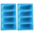 thumbnail image 1 of 2pcs Hot Dog Bun Pan Silicone Hot Dog Bun Mold Sausage Mold Bread Making Molds, 1 of 4