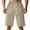 Khaki, variant on Elvqul Mens Pull On Shorts Black Cargo Under $10 Elastic Waist Drawstrings Solid Shorts for Men with Pockets