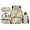 Rainbow Zebra Stripe, variant on Garronmavis Blue Cartoon City Vehicle Printed Backpack Kit, 17 Inch Toddler Boys School Bag Set with Insulated Lunch Container, Pencil Holder and Water Bottle Cover for Car Loving Kids