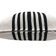 thumbnail image 5 of Laddha Home Designs Handwoven Bold Striped Cotton Throw Pillow Cover - 22" - White and Black - Set, 5 of 8