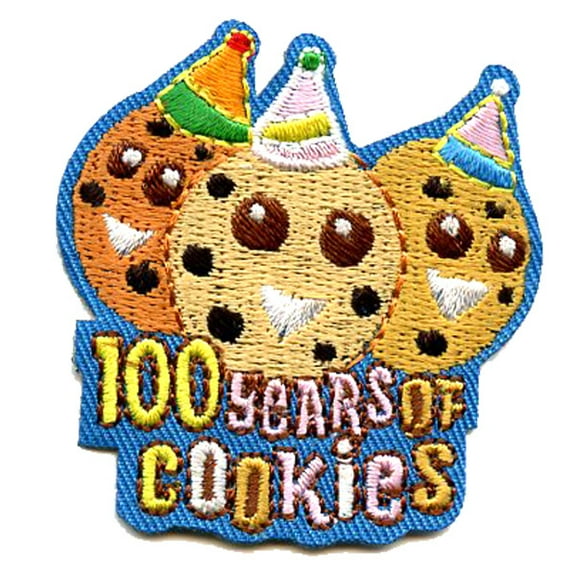 12 pieces 2" Custom Activity Scouts Applique Fun Patches - 100 Years of Cookies Patch