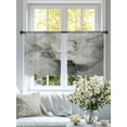 thumbnail image 5 of Sheer Curtains 45 Inches Long, Gray Marble Crack Abstract Modern Light Filtering Window Curtains for Living Room/Bedroom, Grey Ombre Marble Rod Pocket Voile Sheer Curtain Drapes, 52"Wx45"L, 2 Panels, 5 of 9