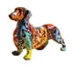 thumbnail image 2 of Figura de perro salchicha pintada de estilo nórdico moderno, estatua de resina para escritorio, adorno artesanal Medio, 2 of 9