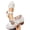 White, variant on Women's Hollow Out Chunky Heel Sandals Closed Toe Faux Leather Cushioned Insole Mary Jane Shoes, Brown