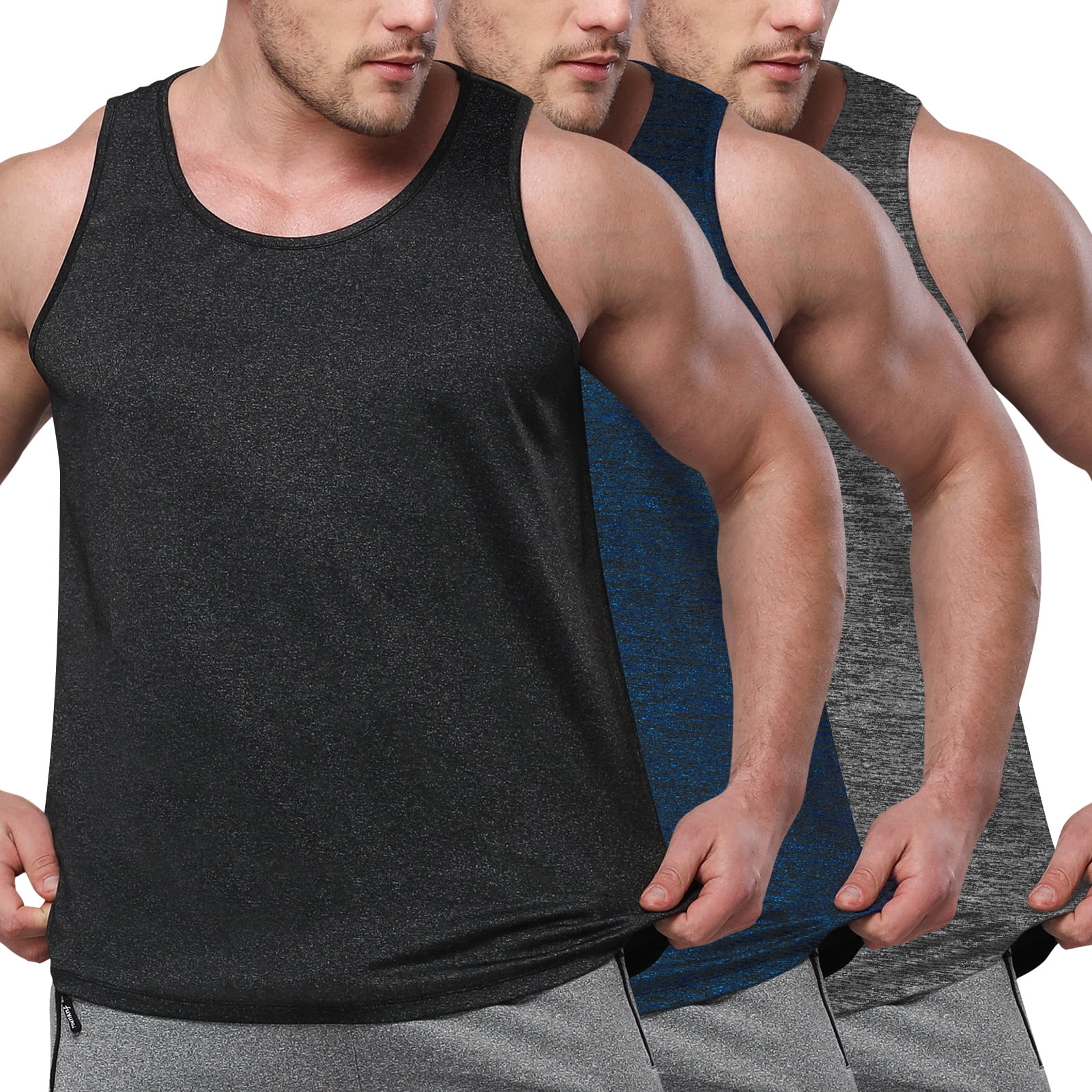 VAYAGER Mens Quick Dry Workout Tank Tops Bodybuilding Gym Athletic Training Sleeveless Shirts VAYAGER Mens Quick Dry Workout Tank Tops Bodybuilding Gym Athletic Training Sleeveless Shirts