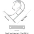 thumbnail image 3 of yeuweold 4 Pack Curtain Rod Brackets Compatible with 1 Inch with Mounting Screws, Aluminum Alloy Extension Anchors for Wall Ceiling Mounting, 3 of 5