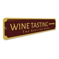 thumbnail image 3 of Wine Tasting Arrow Novelty Sign, Metal Wall Decor - 4x18 inches, 3 of 4