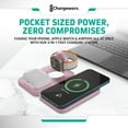 thumbnail image 4 of ChargeWorx 3-in-1 Wireless Charger, Foldable Magnetic Charging Station with 15-Watt Fast Charging, Compatible with iPhone, Samsung, and Other Phones, Smartwatches, and Headphones, Pink, 4 of 7