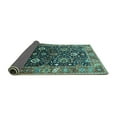 thumbnail image 2 of Ahgly Company Indoor Round Oriental Turquoise Blue Industrial Area Rugs, 4' Round, 2 of 4