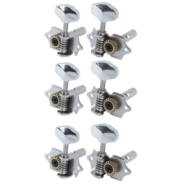 Classical Guitar String Tuning Peg Tuner, Guitar Parts Accessories Silver Round Ukulele Classical Guitar Tuning Pegs For Beginner For Acoustic Guitars