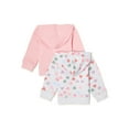 thumbnail image 2 of Garanimals Baby Girls French Terry Hoodie, 2-Pack, Sizes 0/3M-24M, 2 of 5