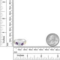 thumbnail image 3 of Gem Stone King 925 Sterling Silver and 10K Yellow Gold Round White Moissanite and Purple Amethyst 3 Stone Ring for Women (1.00 Cttw, Size 5), 3 of 3