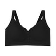 thumbnail image 4 of VISALY Front Closure Bras Supportive Wireless Brasseamless Bra Oversize Bras for Women Breathable No Underwire Support Bralettes Everyday Bras Full Coverage Bras Lounge Bras Comfortable Bras Black 5Xl, 4 of 8