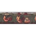 thumbnail image 2 of Rooster Carriage Eggs Village Wallpaper Border Retro Design, Roll 15' x 8'', 2 of 3