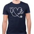 thumbnail image 2 of Nurse Life Heart Shirt Unisex 2X-Large Navy, 2 of 5