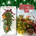 thumbnail image 2 of 26" Christmas Teardrop Swag with Fairy Lights, Battery Operated Artificial Pre-lit Decorative Teardrop Wreath for Front Door, Stairs, Window Wall, Xmas Décor, 2 of 9