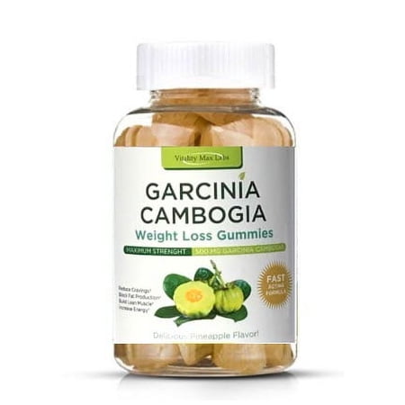 Vitality Max Labs Garcinia Weight Loss Gummies, Pineapple, 500mg, 50Ct