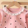 thumbnail image 5 of NIEWTR Baby Girl Girl Clothes Toddler Kids Sweatsuits 2 Piece Set Girls Crewneck Long Sleeve Shirt with Stretchy Pants Set Casual Wear Fall Winter Soft for 3-6 Months(A-Pink,2-3 Years), 5 of 8
