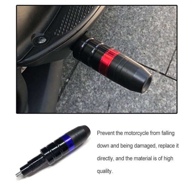 Anti-Fall Slider Motorcycle Exhaust Anti-Collision Aluminum Protector Match Aluminum Falling Protection Universal Accessories Size Blue