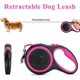 thumbnail image 4 of Dogs Retractable Leash 5m/16FT Lead Extendable Strong Heavy Duty Nylon Medium Puppy Leads Extension Leashes 20kg Dog Automatic No-Tangle Tape (Pink), 4 of 5