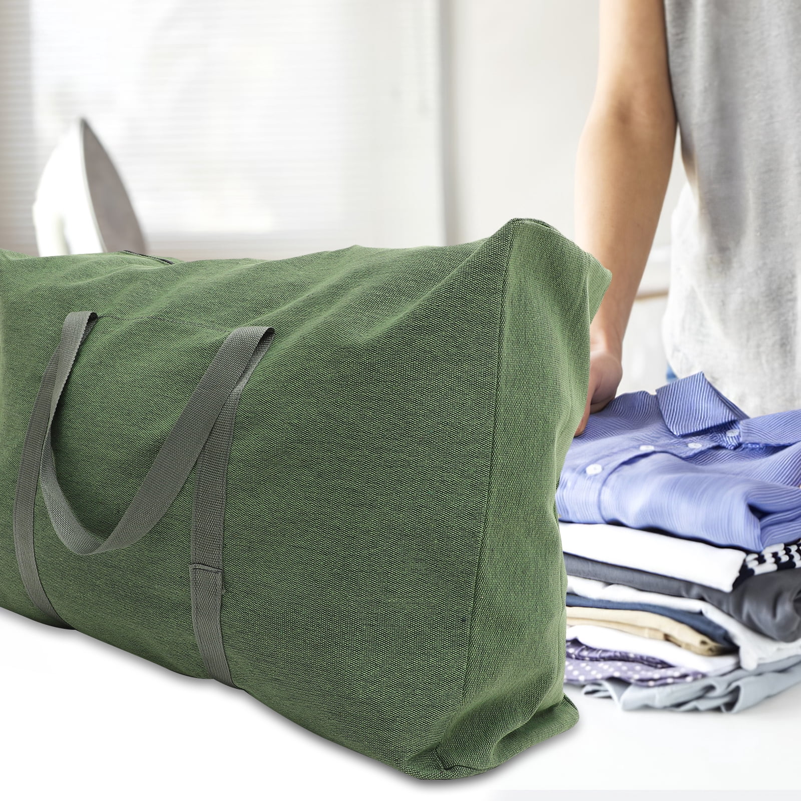 canvas duffle bag oversized travel tote luggage with shoulder strap S-ZONE for Duffel Bag Carry on Weekender Bag for Men Oversized Canvas Duffle Bag with