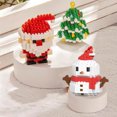 thumbnail image 3 of Christmas Micro Building Blocks Set, Santa Claus and Reindeer DIY Puzzle Assembly Bricks, Festive Table Decoration Ornament, Educational Creative Christmas Gift for Kids, 3 of 6