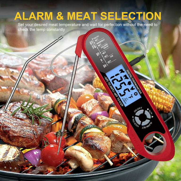 Dual Probe Smart Oven Electronic BBQ Thermometer Folding
