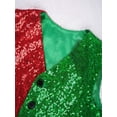 thumbnail image 5 of YONGHS Kids Boys Christmas Costume Color Block Sequin Vest Stage Show Waistcoat 4-14 Red&Green 14, 5 of 7