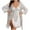White, variant on Women's Sexy Lace Sleepwear Slip Satin Nightgown & Robes Set 2 Piece Spaghetti Strap Silk Nightwear for Bride Party