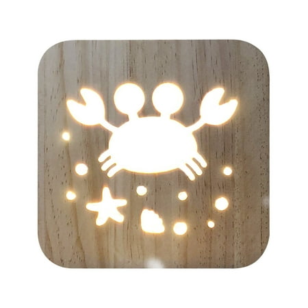 

Wood 3D Three-dimensional Night Light Animal Decoration Atmosphere Gift Light