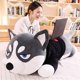 thumbnail image 3 of Nuevo Jersey de peluche de Husky a rayas, juguete divertido y suave, perro Husky, animales de juguete, regalo de cumpleaños para niños gris/negro, 3 of 5