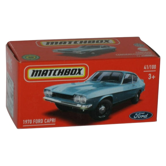 Matchbox Blue 1970 Ford Capri (2020) Power Grabs Box Toy Car 41/100
