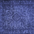 thumbnail image 1 of Ahgly Company Machine Washable Indoor Square Persian Blue Traditional Area Rugs, 3' Square, 1 of 4