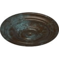 thumbnail image 3 of 31 1/2"OD x 2 1/2"P Traditional Ceiling Medallion (Fits Canopies up to 8 1/4"), Hand-Painted Bronze Blue Patina, 3 of 6