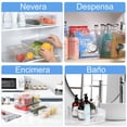 thumbnail image 4 of Pure Future Juego de 10 Organizadores de Refrigerador con Tapas y Drenaje - Contenedores de Almacenamiento Transparentes Premium, Apilables, Sin BPA. Para Cocina y Despensa (No para Lavavajillas), 4 of 8