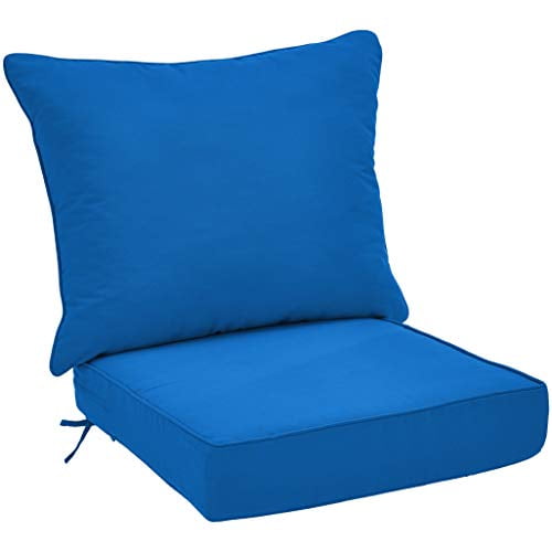 Photo 1 of Amazon Basics Deep Seat Patio Seat and Back Cushion- Blue