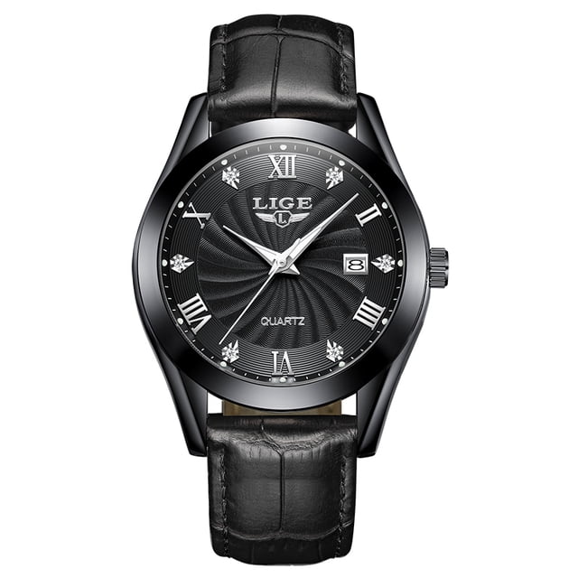 Reloj de lujo de acero inoxidable LIGE - 3 bar impermeable LG89141D