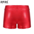 thumbnail image 2 of Pantalones cortos de baile y gimnasia para niñas, Ropa de baile de Jazz moderna, cintura elástica metálica brillante, pantalones cortos deportivos para entrenamiento de gimnasio, 2 of 4